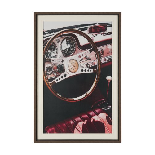 16039 - Vintage Car by Magda Izzard Textured Framed Art Print Matted under Glass