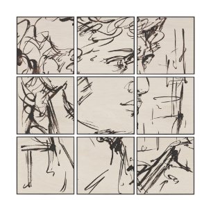 Sculptured Chaos (Set of 9) by Mercana Studio Hand Embellished Text Framed Artwork 