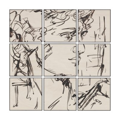 16038 - Sculptured Chaos (Set of 9) by Mercana Studio Hand Embellished Text Framed Artwork 