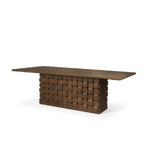 Trellyn 94"L x 44"W Rectangular Dining Table | Modern | Dark Brown Wood | Seats 8