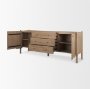 71125 - Phil Light Brown Wood 2 Door 3 Drawer Closed Sideboard 