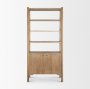 71129 - Phil Light Brown Wood 2 Door 3 Shelves Open Shelving Unit 