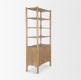 71129 - Phil Light Brown Wood 2 Door 3 Shelves Open Shelving Unit 