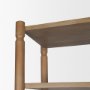71129 - Phil Light Brown Wood 2 Door 3 Shelves Open Shelving Unit 