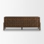 71294 - Trellyn Dark Brown Solid Wood 4-Door w/ Carved Woven Doors Closed Sideboard