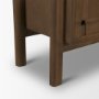 71294 - Trellyn Dark Brown Solid Wood 4-Door w/ Carved Woven Doors Closed Sideboard