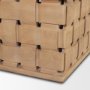 71297 - Trellyn 48" Light Brown Wood w/ Carved Woven Base Square Coffee Table