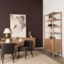 71129 - Phil Light Brown Wood 2 Door 3 Shelves Open Shelving Unit 