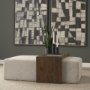 71285 - Trayden Gray Fabric w/ Brown Slider Top Coffee Table 55.0X 37.0X 46.0 (cm)