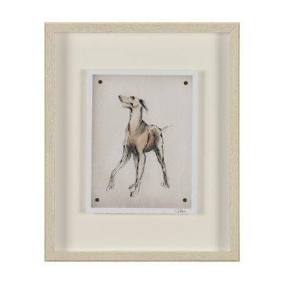 15988 - Playful Pup II by Mercana Studio Hand Embelished Framed Artwork Matted under Glass