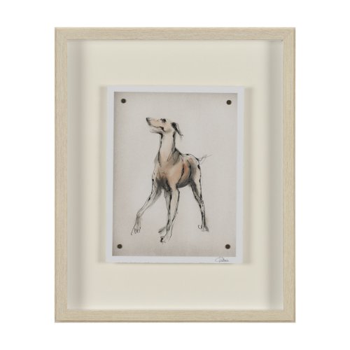 15988 - Playful Pup II by Mercana Studio Hand Embelished Framed Artwork Matted under Glass