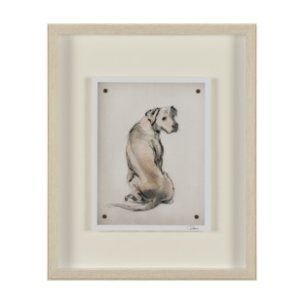 Playful Pup III by Mercana Studio Hand Embelished Framed Artwork Matted under Glass