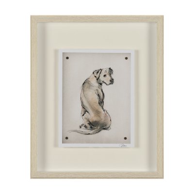 15989 - Playful Pup III by Mercana Studio Hand Embelished Framed Artwork Matted under Glass