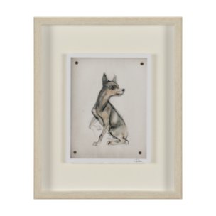 Playful Pup IV by Mercana Studio Hand Embelished Framed Artwork Matted under Glass
