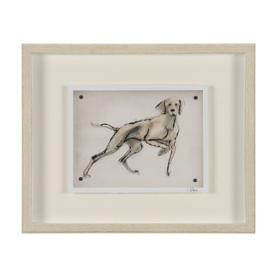 15991 - Playful Pup V by Mercana Studio Hand Embelished Framed Artwork Matted under Glass
