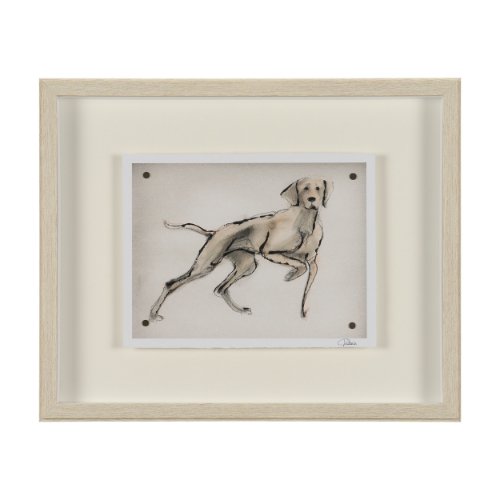 15991 - Playful Pup V by Mercana Studio Hand Embelished Framed Artwork Matted under Glass