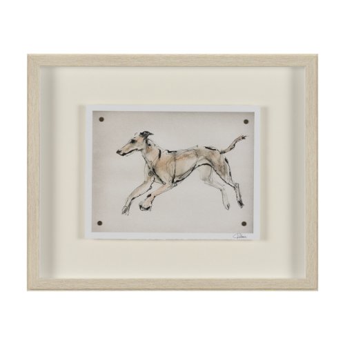 15992 - Playful Pup VI by Mercana Studio Hand Embelished Framed Artwork Matted under Glass