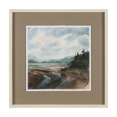 15995 - Shoreline Beauty II by Mercana Studio Hand Embelished Framed Artwork Matted under Glass