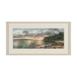 Coastal Splendor II by Mercana Studio Hand Embelished Framed Artwork Matted under Glass