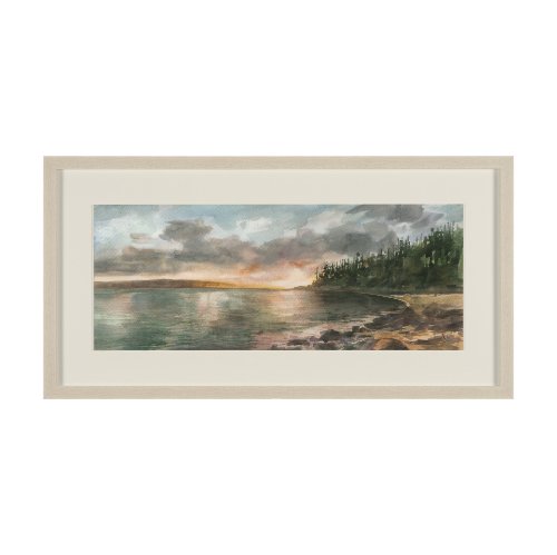 15999 - Coastal Splendor II by Mercana Studio Hand Embelished Framed Artwork Matted under Glass