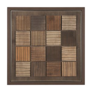 Timber Mosaic II by Mercana Studio Handmade Original Framed Artwork Matted