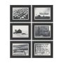16008 - Rural Rows (Set of 6) by The Chelsea Collection Textured Framed Art Print Matted under Glass