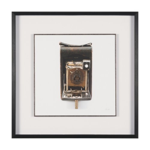 16015 - Vintage Camera by Deborah Revell Hand Embelished Framed Art Print Matted under Glass