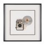 16016 - Flash Bulb Camera by Deborah Revell Hand Embelished Framed Art Print Matted under Glass