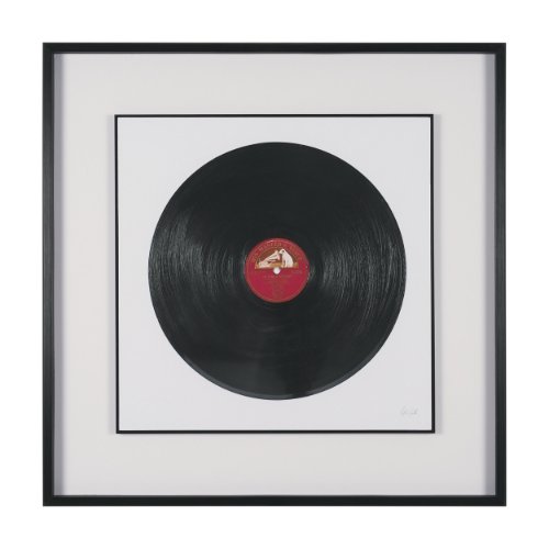 16018 - Record by Deborah Revell Hand Embelished Framed Art Print Matted under Glass