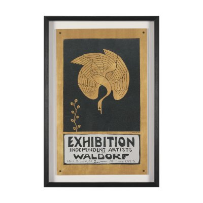 16025 - Ephemera Exhibition by The Vintage Collection Hand Embelished Text Framed Artwork Matted under Glass