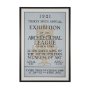 16028 - Ephemera Architecture by The Vintage Collection Hand Embelished Framed Artwork Matted under Glass