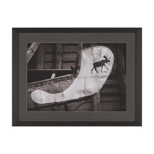 16034 - Moose Canoe by Deborah Revell Framed Art Print Matted under Glass