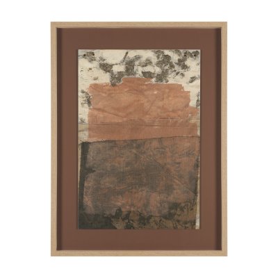 16035 - Textural Echo - Patina by Kristine Hegre Hand Embelished Textured Framed Artwork Matted under Glass