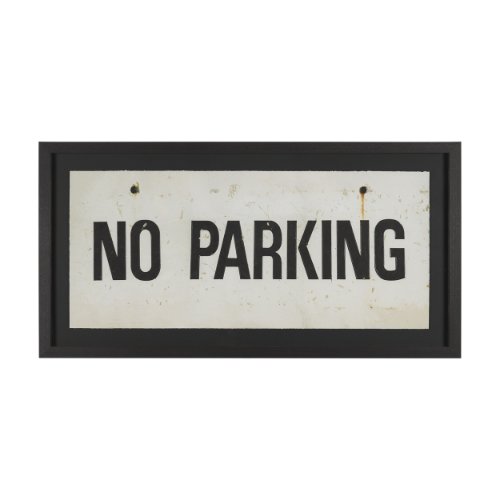 16041 - No Parking LG by Mercana Studio Hand Embelished Textured Framed Artwork Matted under Glass