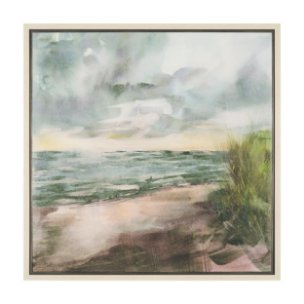 Beach View II by Mercana Studio Hand-Embellished Textured Framed Canvas Artwork