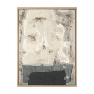 Textural Echo - Ash by Kristine Hegre Hand-Embellished Textured Framed Canvas Artwork