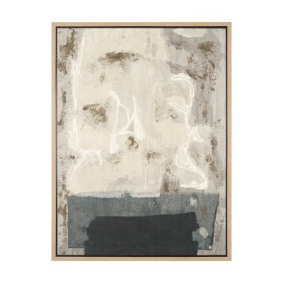 102749-FL - Textural Echo - Ash by Kristine Hegre Hand-Embellished Textured Framed Canvas Artwork