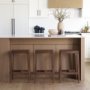 71132 - Colony Medium-Dark Brown Solid Wood Counter Stool