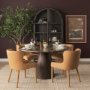 71253 - Nolan Slope Tan Leather Dining Chair