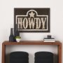 15419 - Cowboy Culture - Howdy by Mercana Studio a Hand Embelished Textured Framed Art Print