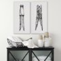 102427-S - Vintage Cloth Peg II by Mercana Studio a Hand Embellished Textured Canvas