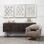 13697 - Deco Patterning I by Victoria Barnes a Hand Embellished Textured Framed Art Print Matted under Glass