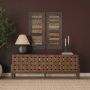 16002 - Timber Mosaic IV by Mercana Studio Handmade Original Framed Artwork Matted