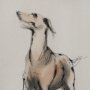 15988 - Playful Pup II by Mercana Studio Hand Embelished Framed Artwork Matted under Glass