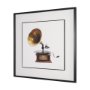16017 - Gramaphone by Deborah Revell Hand Embelished Framed Art Print Matted under Glass