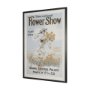 16027 - Ephemera Flower Show by The Vintage Collection Hand Embelished Framed Artwork Matted under Glass
