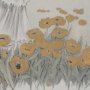 16027 - Ephemera Flower Show by The Vintage Collection Hand Embelished Framed Artwork Matted under Glass