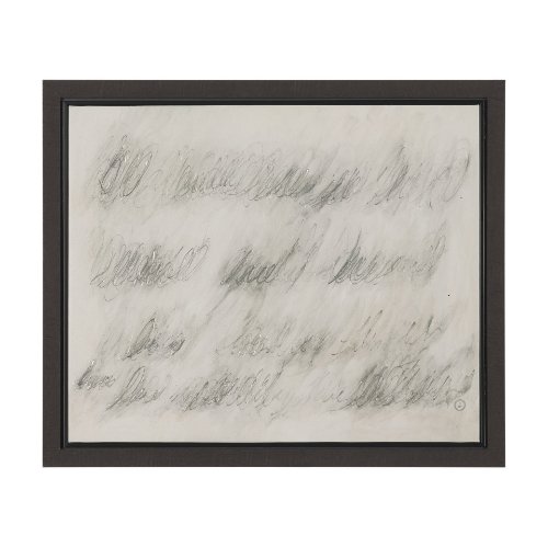 102728-FS - Message I by Mercana Studio Hand-Embellished Textured Framed Canvas Artwork