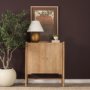 71127 - Phil Light Brown Wood 2 Door Bar Cabinet 