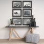 16008 - Rural Rows (Set of 6) by The Chelsea Collection Textured Framed Art Print Matted under Glass